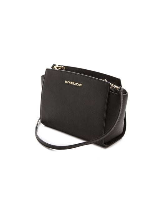 Michael kors black clearance selma medium messenger