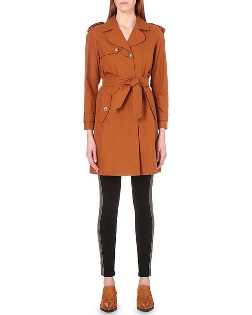 Sandro Brown Malory Trench Coat