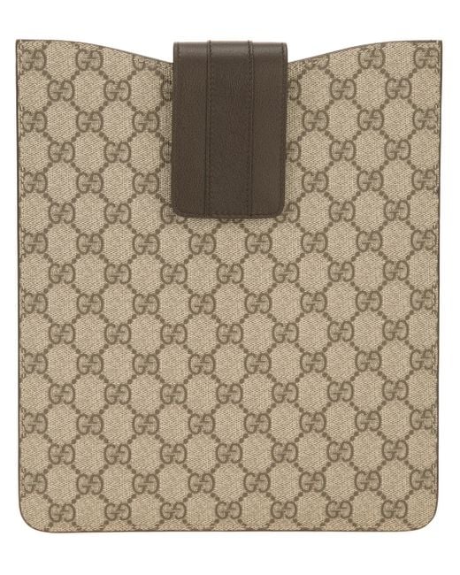 Gucci Monogram Print Ipad Case in Brown for Men