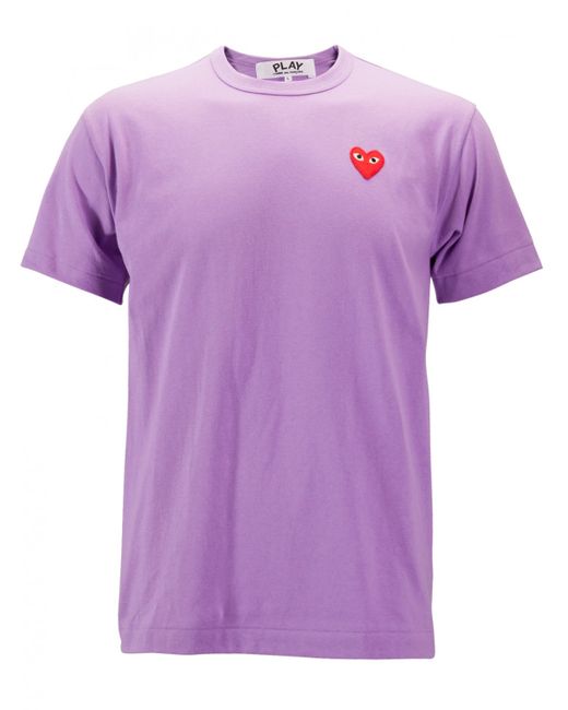 Comme des garçons Play Mens Red Heart T-shirt Purple in Purple for Men ...