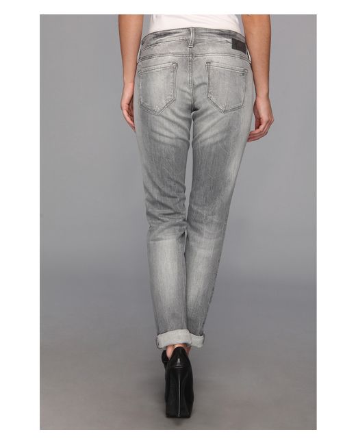 Mavi Emma Slim Boyfriend in Light Rgrey 