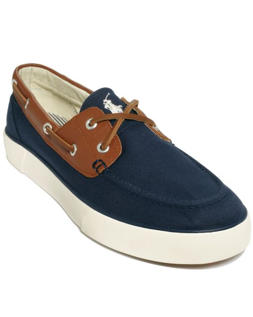 Polo Ralph Lauren Blue Rylander Boat Shoes for men