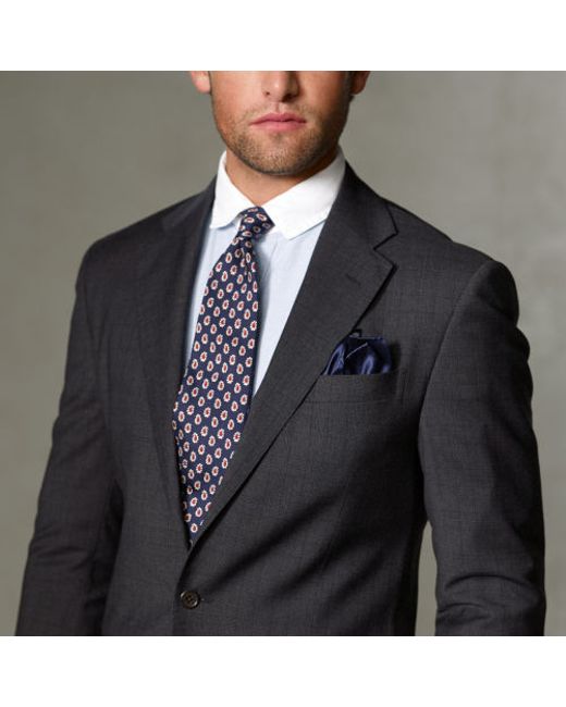 Polo Ralph Lauren Black Charcoal Glen Plaid Suit for men