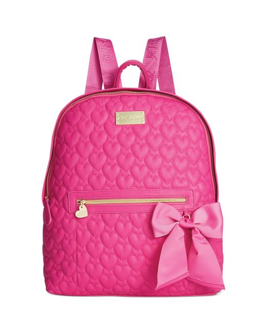 Betsey Johnson Pink Quilted Backpack