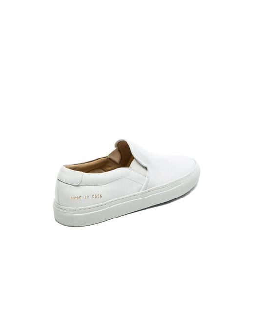 Common Projects White Canvas And Leather Slip On for men