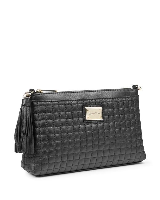 Calvin klein Quilted Leather Crossbody Bag in Black (Black/Gold) - Save 55% | Lyst