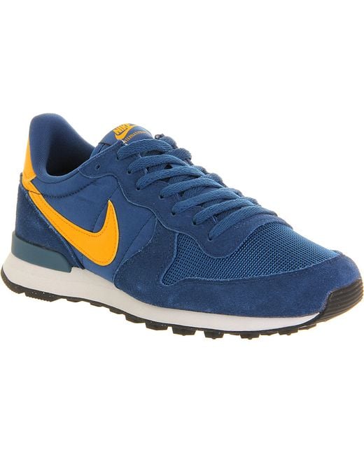 Nike Internationalist Trainers Court Blue Yellow for men