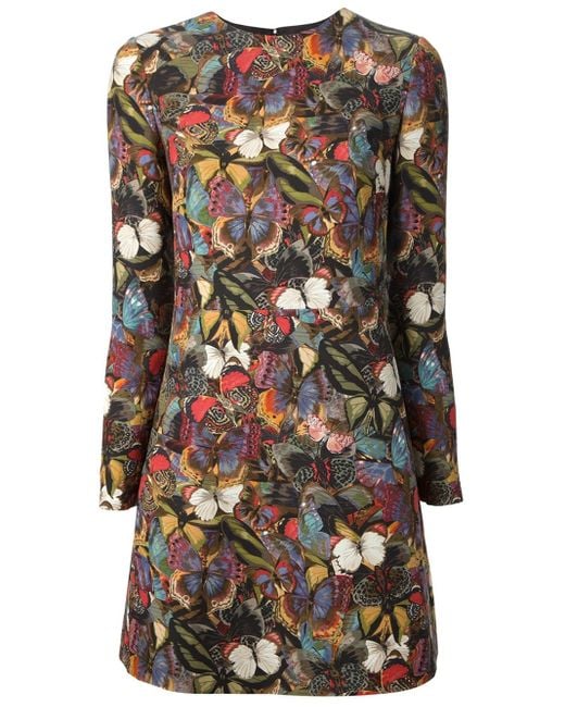 Valentino Butterfly Print Dress Lyst