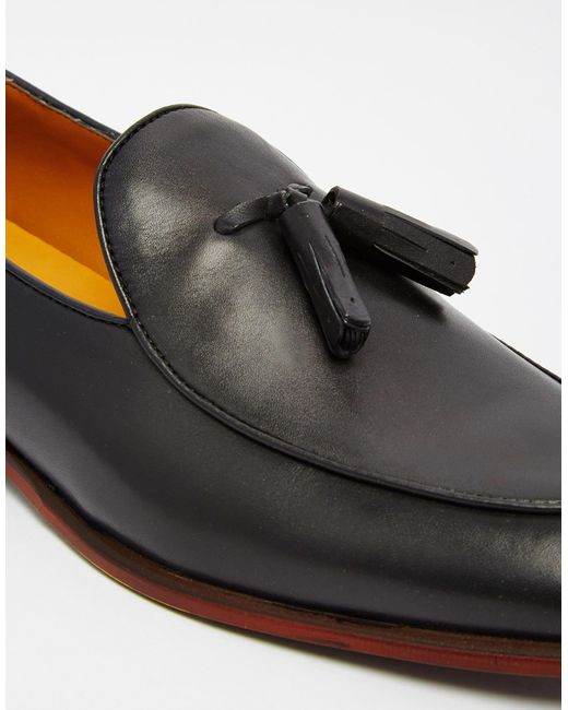 ALDO Black Miniera Leather Tassel Loafers for men