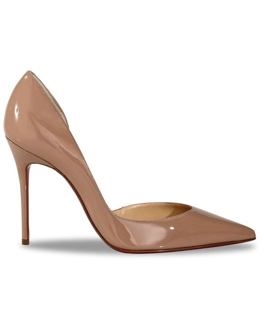 Christian louboutin Iriza Patent Leather Half D\u0026#39;Orsay Pumps in ...