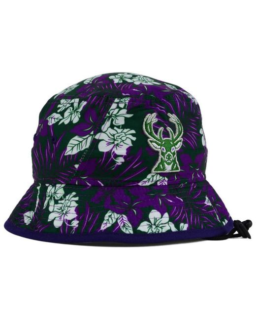 Milwaukee Bucks Hat Adult Snapback Green Purple Melonhead Cap Men NBA  Basketball