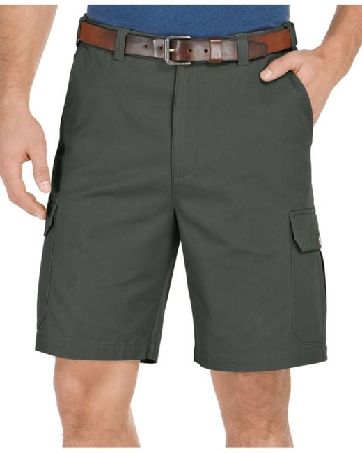 Geoffrey Beene Gray Extender Waist Cargo Shorts for men