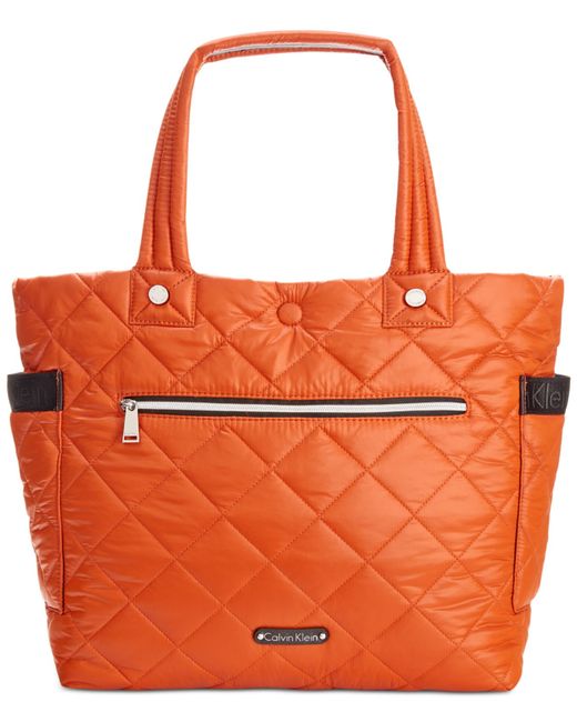 calvin klein orange tote bag