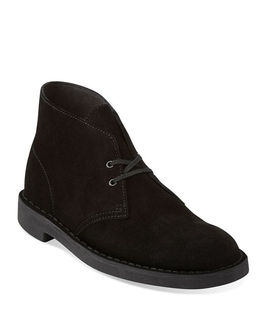 Clarks Bushacre 2 Suede Chukka Boots in Black for Men | Lyst