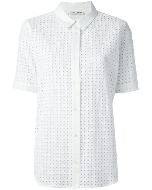 Each x Other White Perforated Shirt