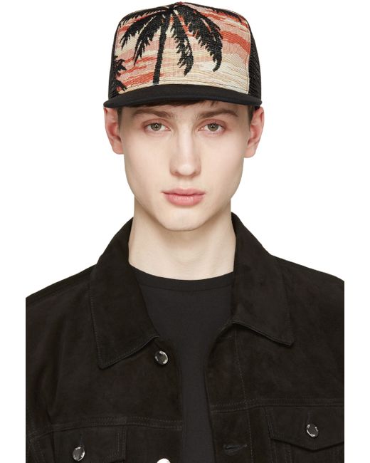 Black Palm Tree Hat for Men 