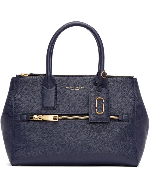 Marc Jacobs Blue Navy Leather Gotham City Tote