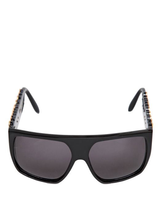 Moschino Black Logo Lettering Sunglasses