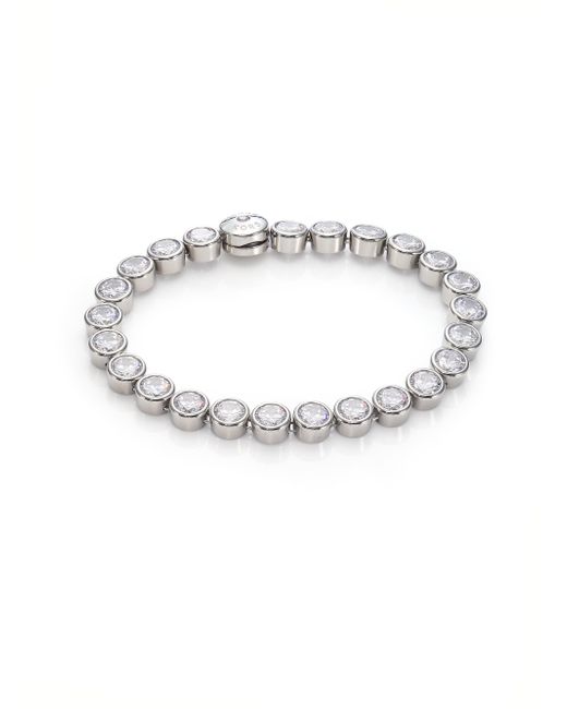 Michael Kors Park Avenue Glam Jeweled Tennis Bracelet/silvertone in  Metallic | Lyst