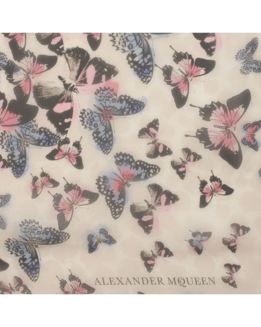 Alexander McQueen Natural Butterfly In Flight Scarf