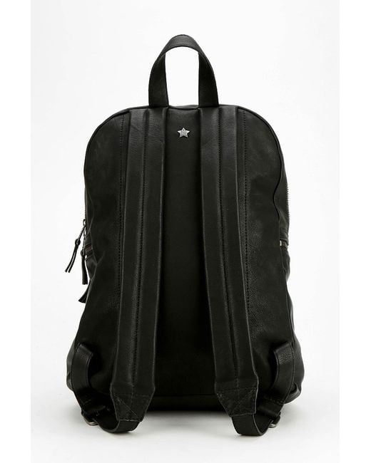 ash domino leather backpack Ash Domino Chain Leather Backpack in Black
