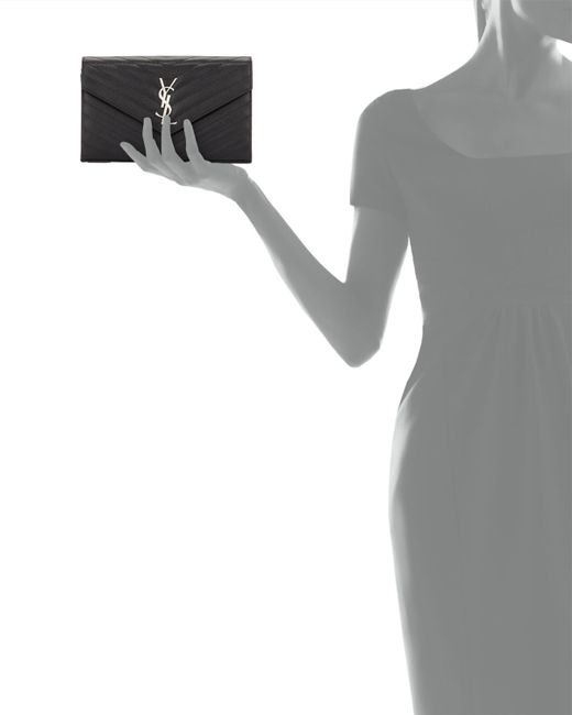 belle de jour bag - Saint laurent Grain De Poudre Calfskin Wallet-on-chain in Black | Lyst