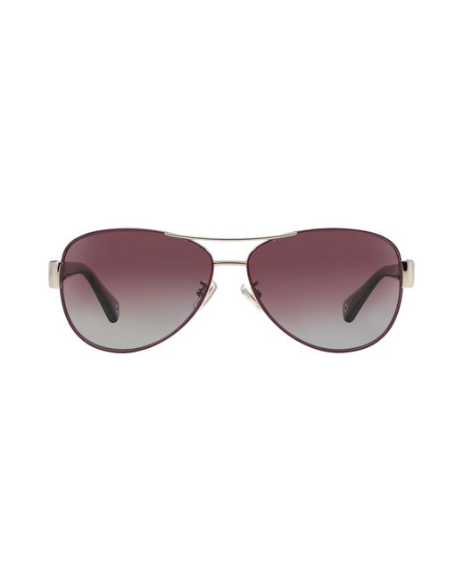 COACH Kristina Aviator Sunglasses in Purple Lyst