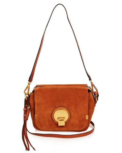Chloé Indy Small Suede Cross-body Bag in Brown (TAN) | Lyst