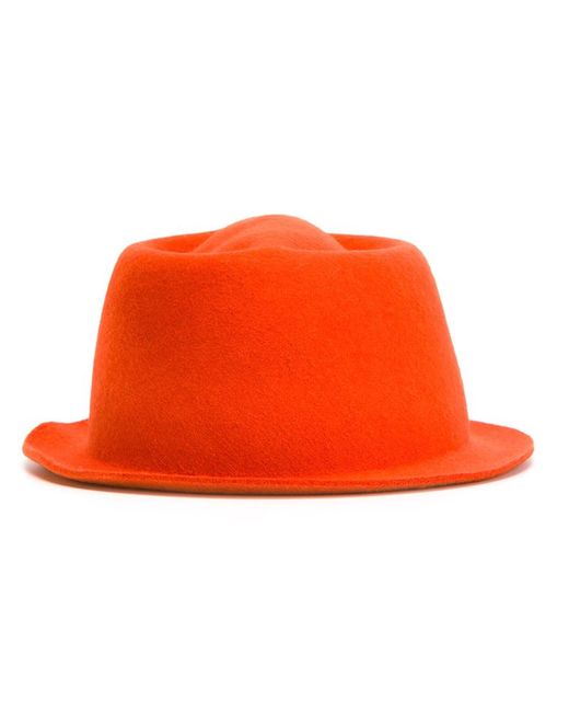 Kit Neale Orange Pork Pie Hat for men