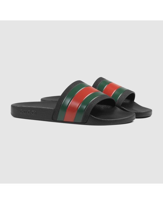 gucci rubber slides sale