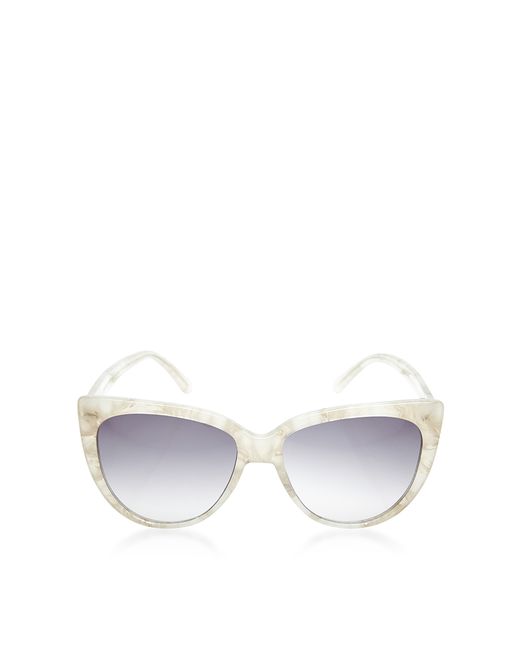Prism White Moscow Mother Of Pearl Cat-Eye Sunglasses