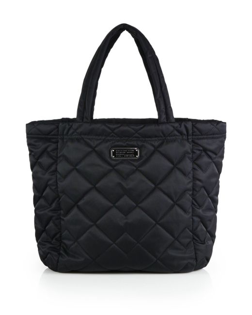 Marc By Marc Jacobs Crosby Quilted Nylon Tote in Black | Lyst