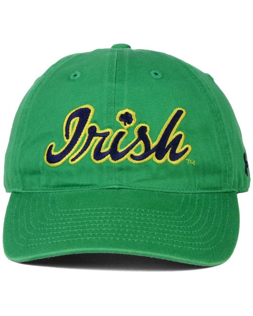 Notre Dame Fighting Irish Blitzing Accent STR Green Under Armour Flex Hat