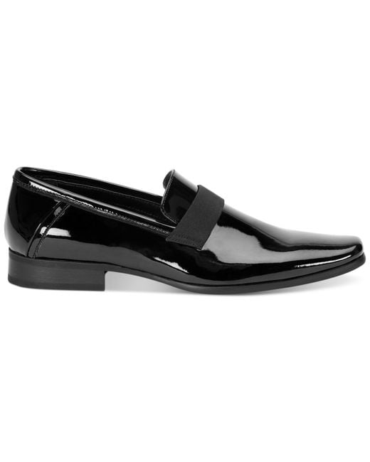 Calvin klein Men's Bernard Tuxedo Shoes in Black for Men (Black Patent ...