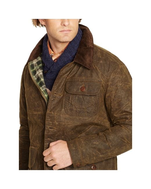 Polo Ralph Lauren Oilcloth Hunting Jacket in Green for Men | Lyst