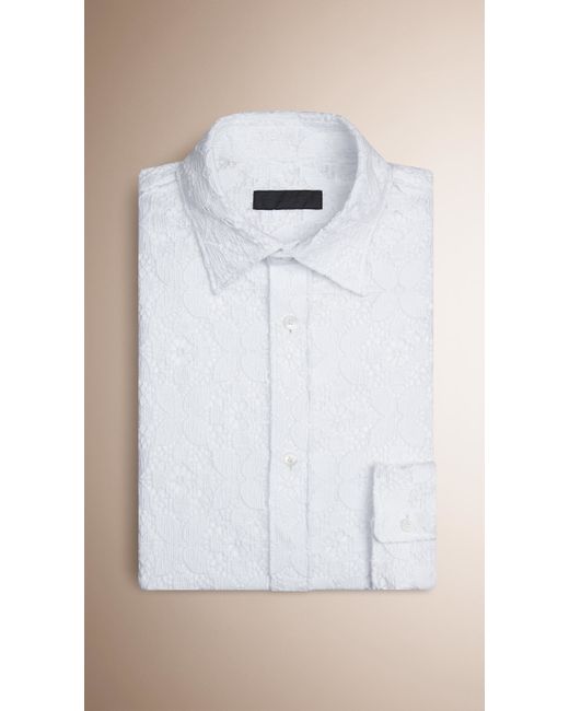 Burberry Italian Lace Shirt White for men