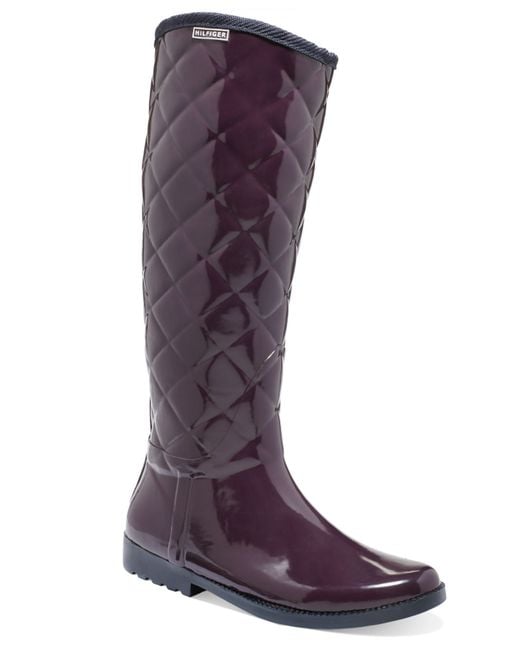 Tommy hilfiger gloss long rain boots deals