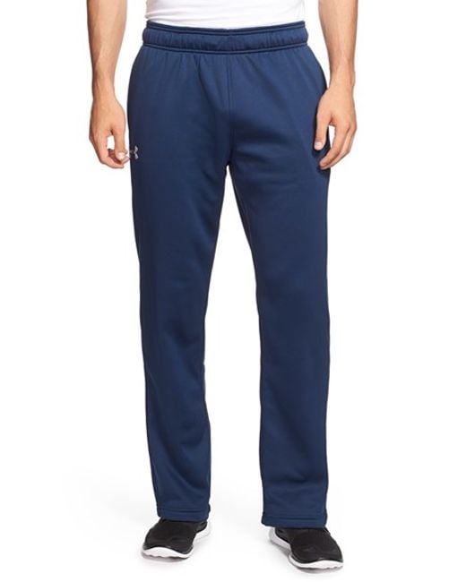 Under armour Loose Fit Moisture Wicking Fleece Pants in Blue for Men ...