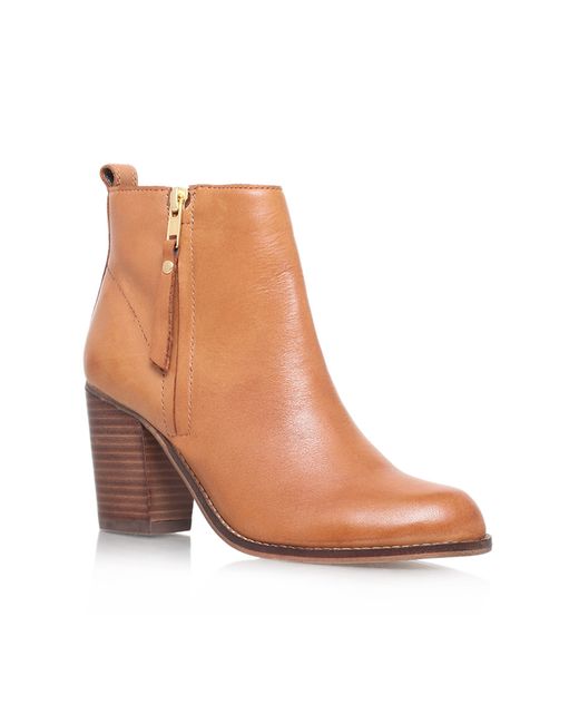 Carvela Kurt Geiger Tanga Block Heeled Ankle Boots in Brown Lyst UK