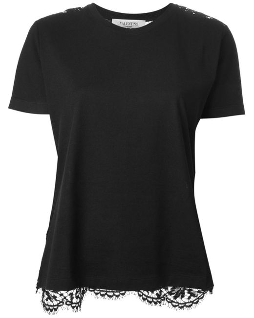 Valentino Black Lace Back T-Shirt
