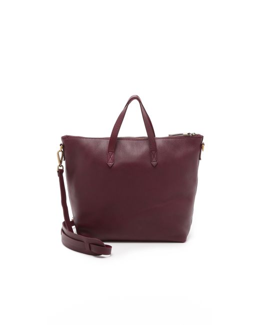 Madewell Red The Zip Transport Tote - Dark Cabernet