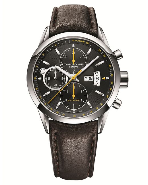 Raymond weil Mens Stainless Steel Mechanical Chronograph Watch With