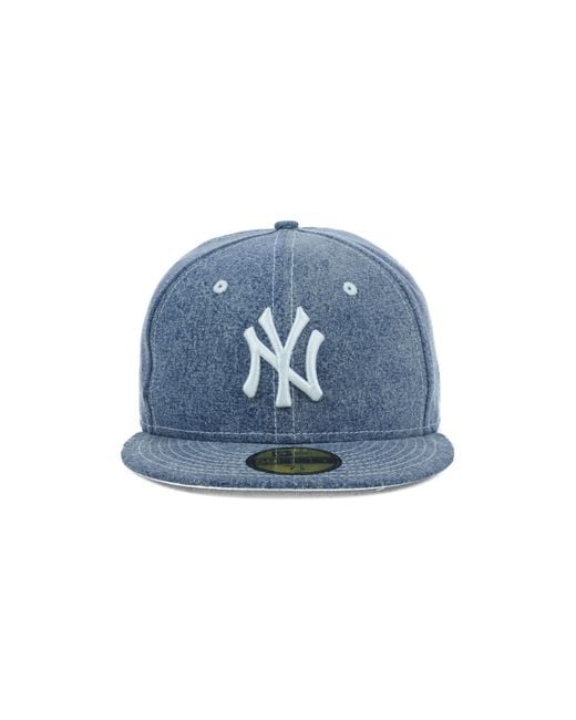KTZ New York Yankees Mlb Classic Denim 59fifty Cap in Denim/White (Blue)  for Men | Lyst