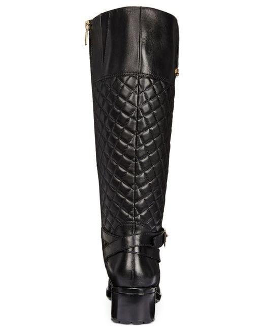 Quilted riding deals boots black