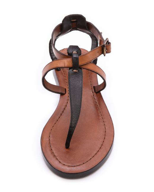 Frye t deals strap sandals