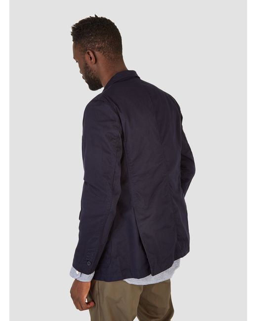 Engineered Garments Baker Jacket Navy Cavalry Twill in Blue for
