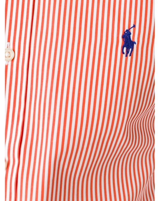 Polo Ralph Lauren Orange Striped Button Down Shirt for men