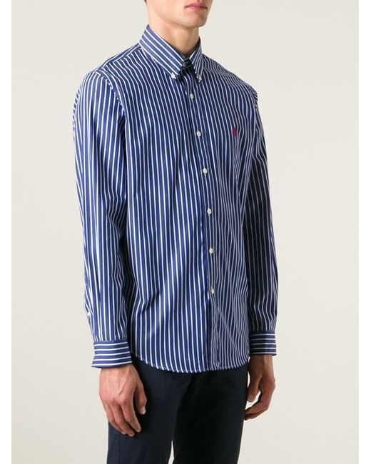 Ralph lauren striped shop button down shirt