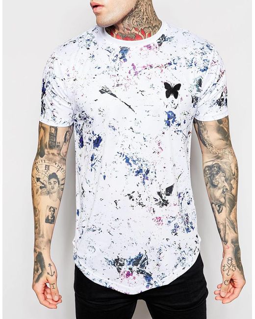 Good For Nothing White T-shirt In Paint Splatter Print Exclusive To Asos for men