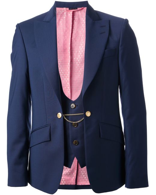 Vivienne Westwood Blue Blazer and Waist Coat for men